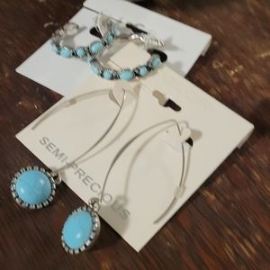 2 prs NEW Turquoise earrings